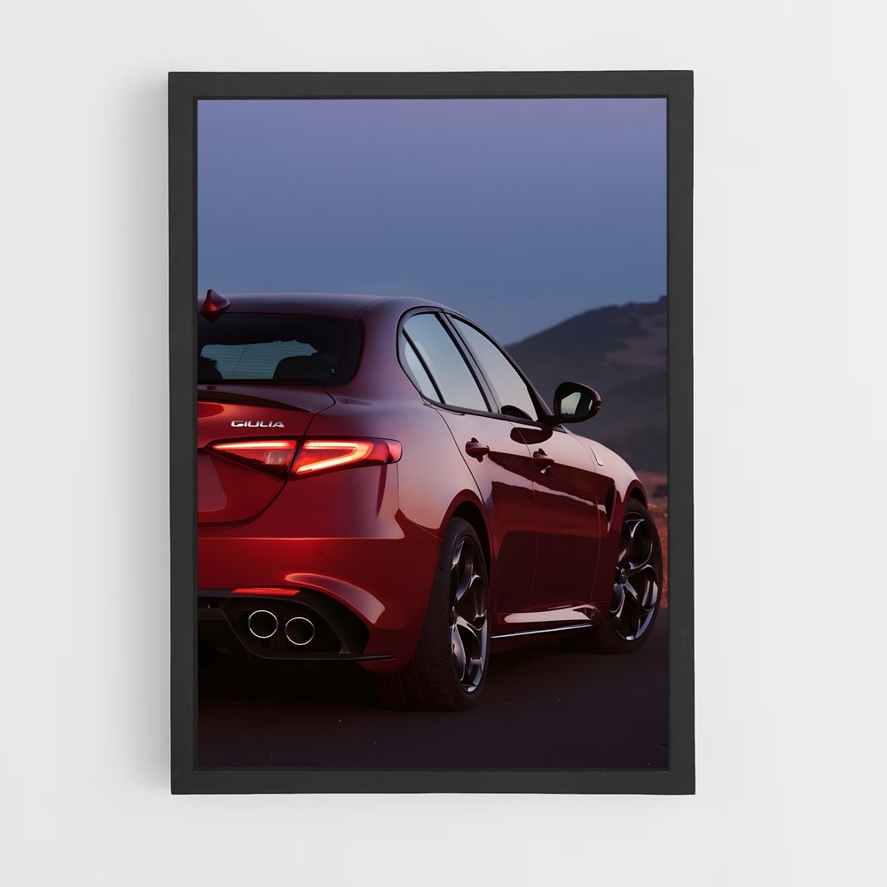 Poster Alfa en Plein Vol – affiche Alfa Romeo (vue 2)